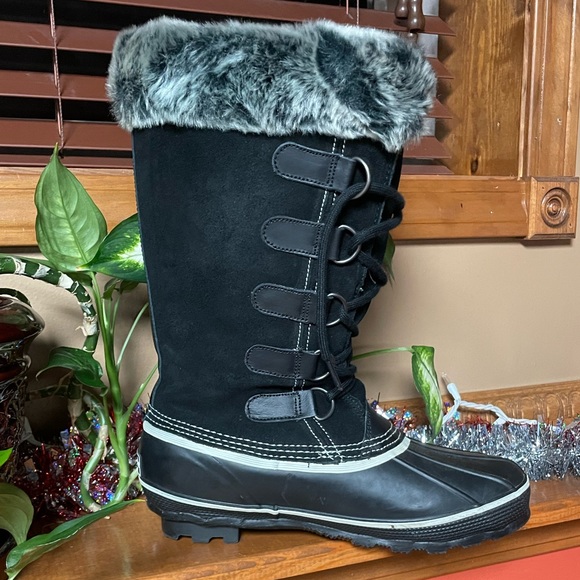 OZARK TRAIL THINSULATE INSULATION BLACK FASHION BOOT 10. 2570891. Size 11 - Picture 3 of 7